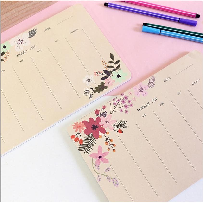 Frete grátis criativo simples colorido vida Desktop planejador semanal agenda caderno Tearable trabalho bloco de notas
