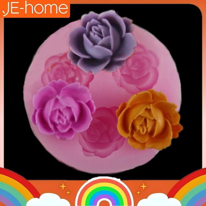 3d Rosa Flor Silicone Fondant Molde Decoração do Bolo Chocolate Açúcar Artesanato de Cozimento