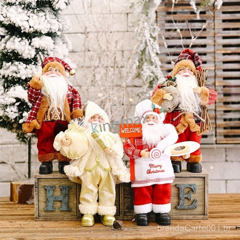Enfeite / Suporte De Boneco De Papai Noel Para Decoração De Natal / Festa De Natal