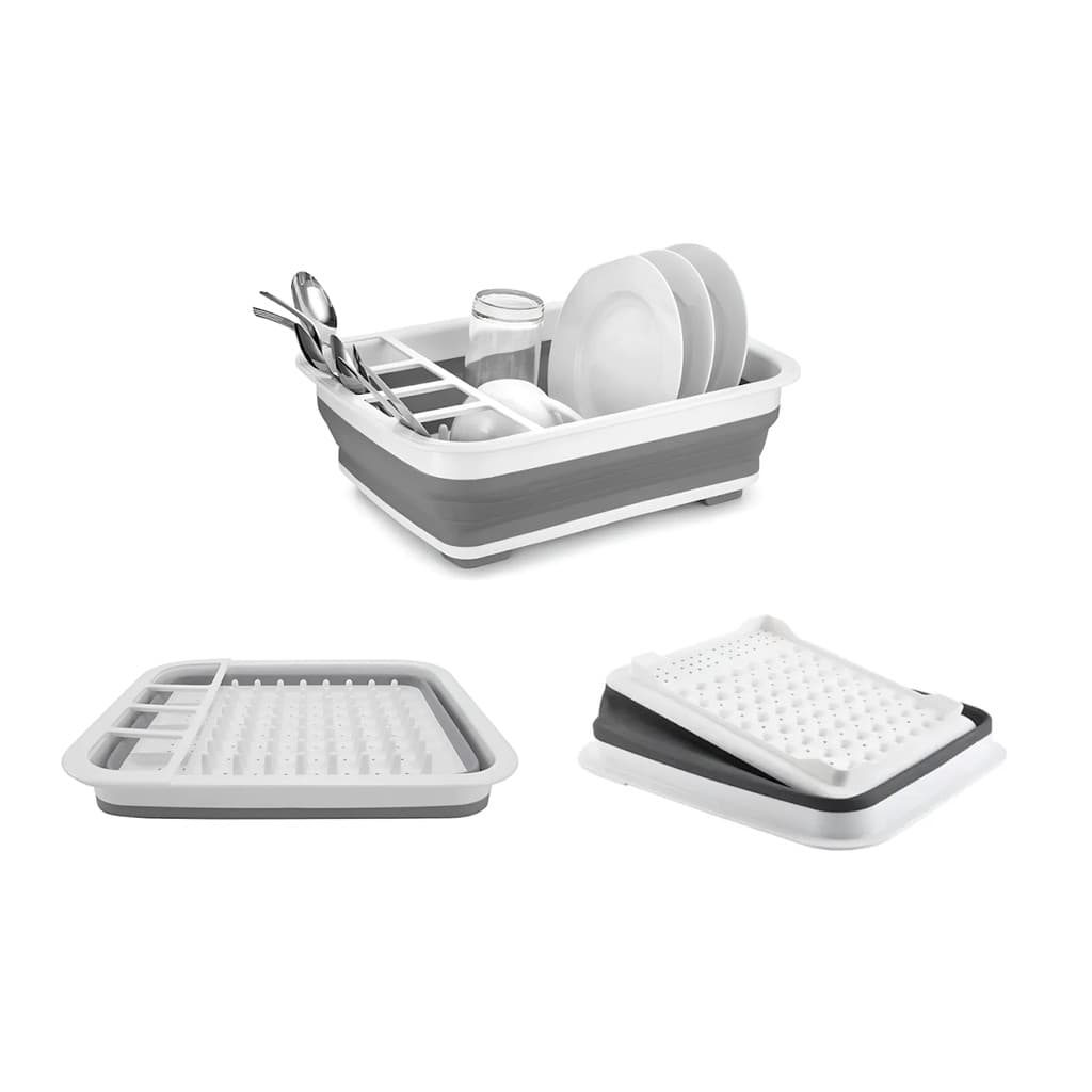 Escorredor De Louça Portátil Dobrável Silicone Organizador