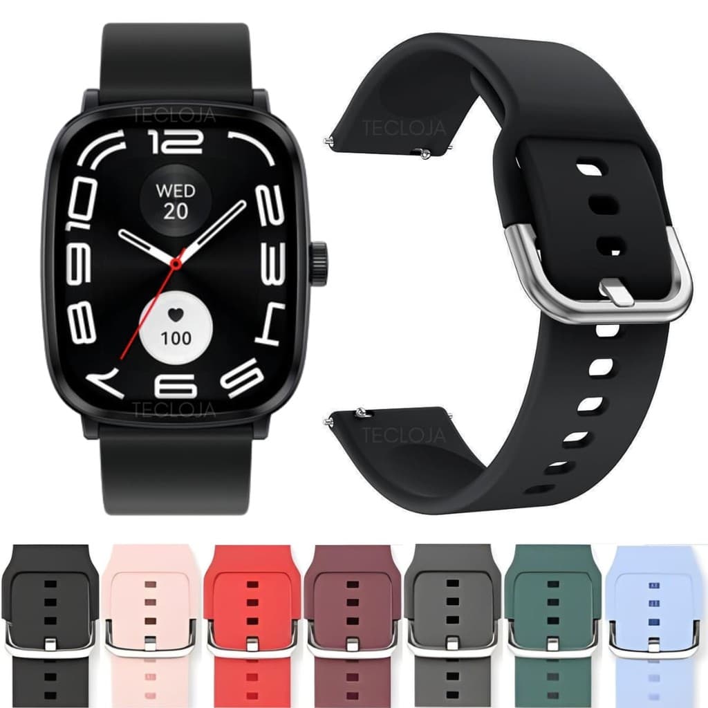 Pulseira Silicone Para Haylou RS5 Pulseira Para Haylou RS5 Pulseira Silicone Com Fivela Em Aço
