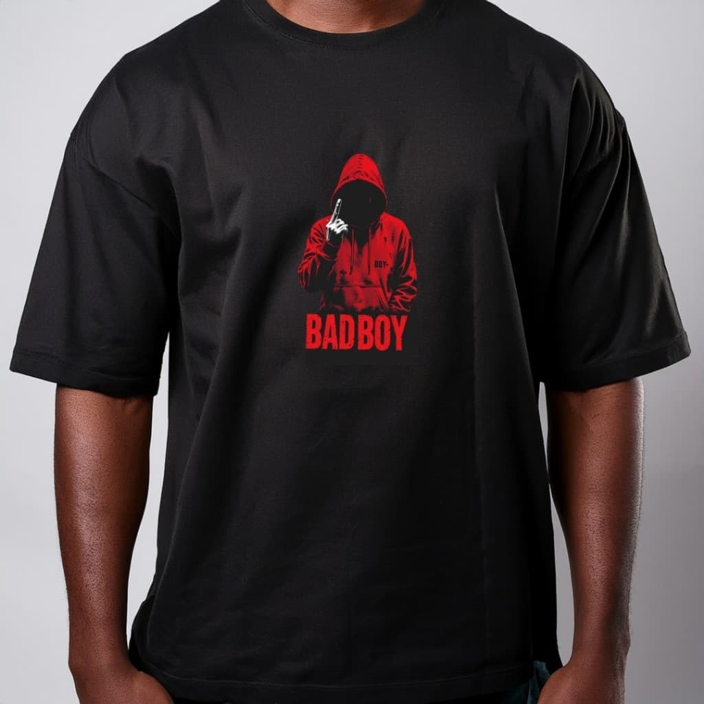 Camisa Oversized Treino Academia Camiseta Estampada Bad Boy  Larga Streetwear