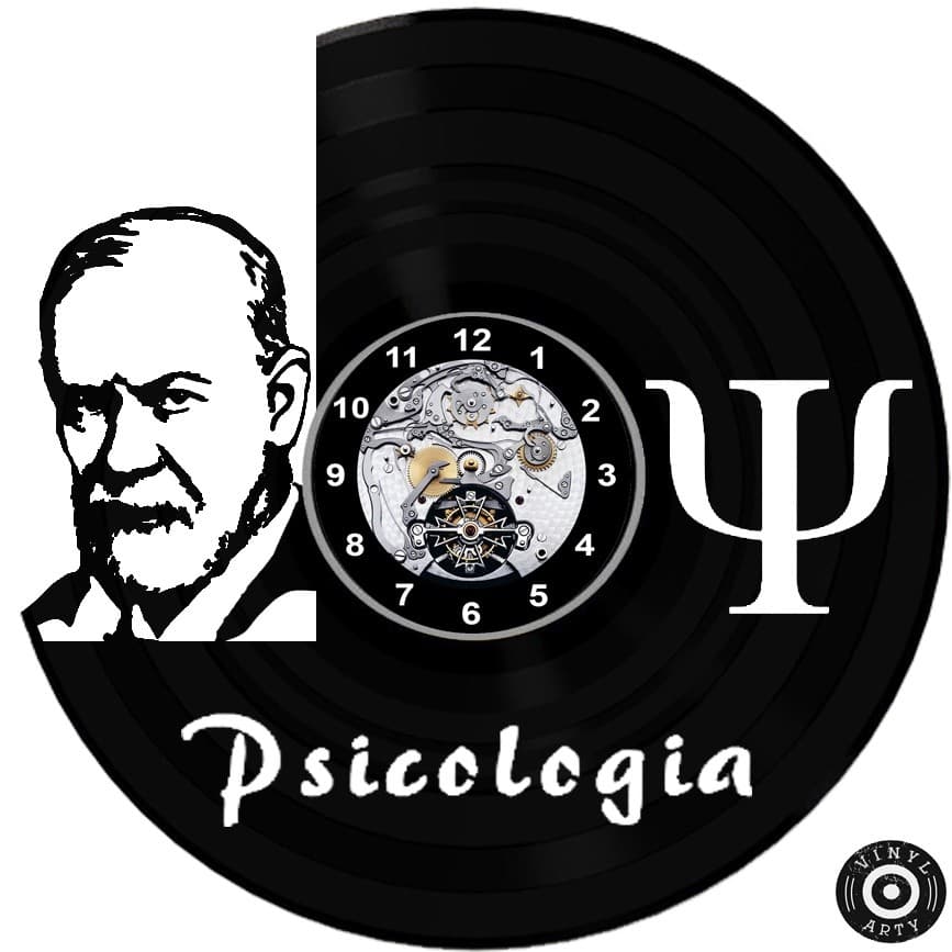 Relógio de Parede Relógio de parede Psicologia - Relógio De Relógios de parede 30cm Disco de Vinil D