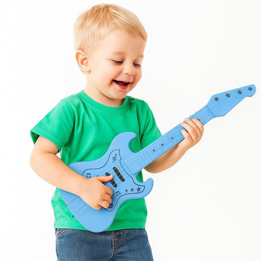 Guitarra de brinquedo infantil criança menino faz de conta musical