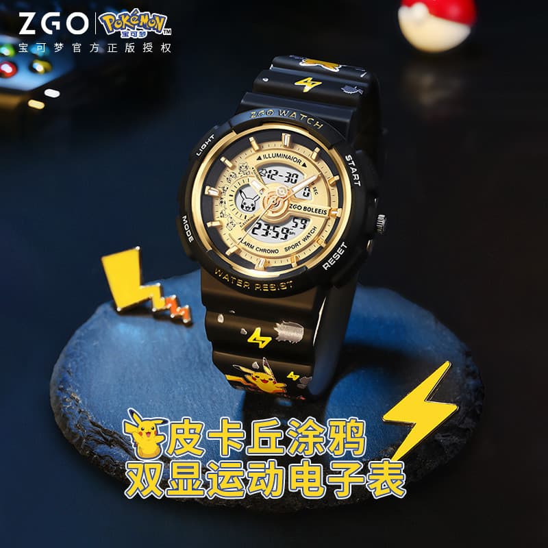 Pokémon Watch 2025 Masculino Estudante Campus Estilo Luminoso À Prova D 'Água Esportes Jovens Crianças Relógio Eletrônic