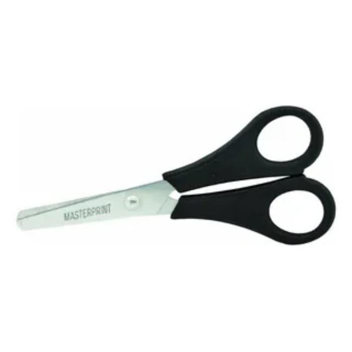 Tesoura Escolar Multiuso 13cm Cabo Preto Masterprint Mp-502