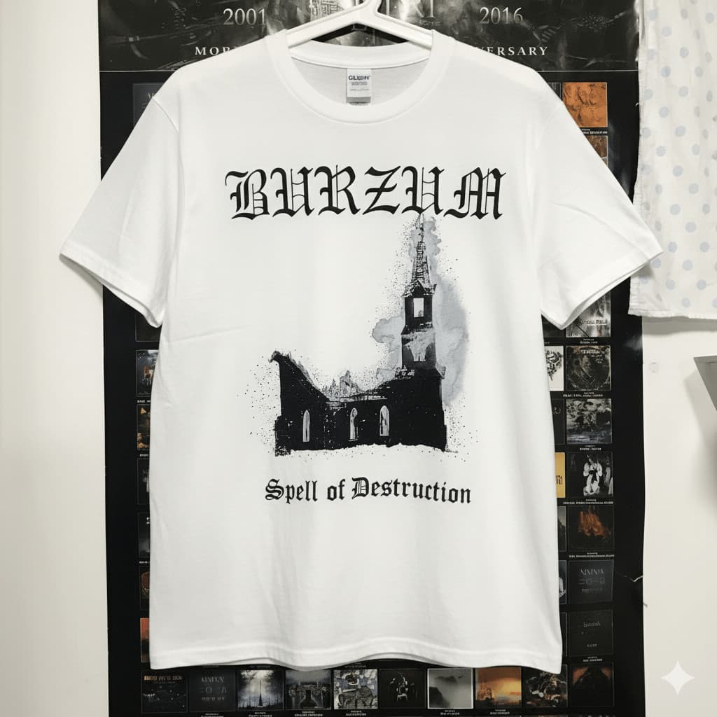 Music.Soul Camiseta Unissex  Burzum Black Metal Norueguês Underground Sombrio 100% Algodão