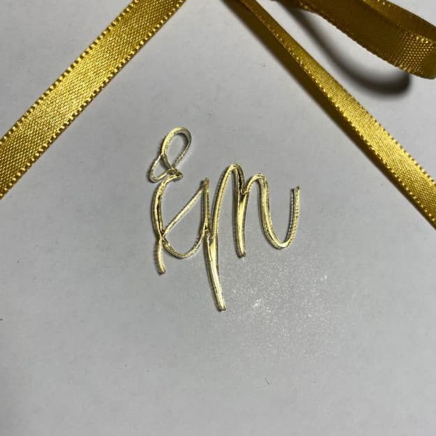 Monograma Letra de Luxo Para Convites 3,5cm Acrílico - Kit com 10 unidades - (FAZEMOS TODAS AS LETRAS)