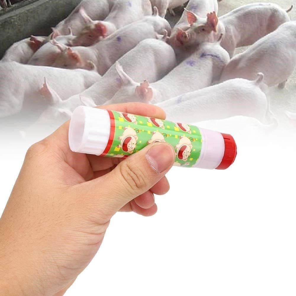 2 Bastao Marcador Tinta Marcar Animais Cores Variadas 85g