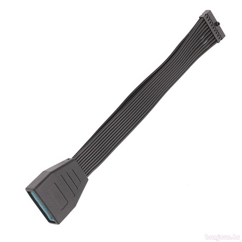 Extensão Cabeçalho USB 3.0 Baixo Perfil Interno 19 20 Pinos Extensor Adaptador Placa-Mãe 5 9 Po