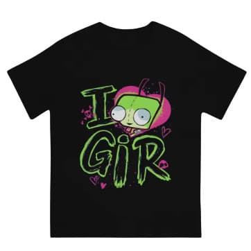 Camiseta camisa blusa Invader I GIR Zim Infantil algodão 100%
