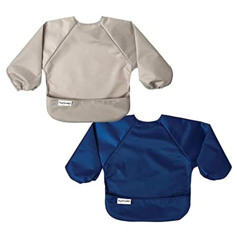Babador De Manga Comprida Tiny Twinkle Para Bebês & amp ; Crianças Pequenas | Impermeável Com 2 Pacotes Comer Máquina La