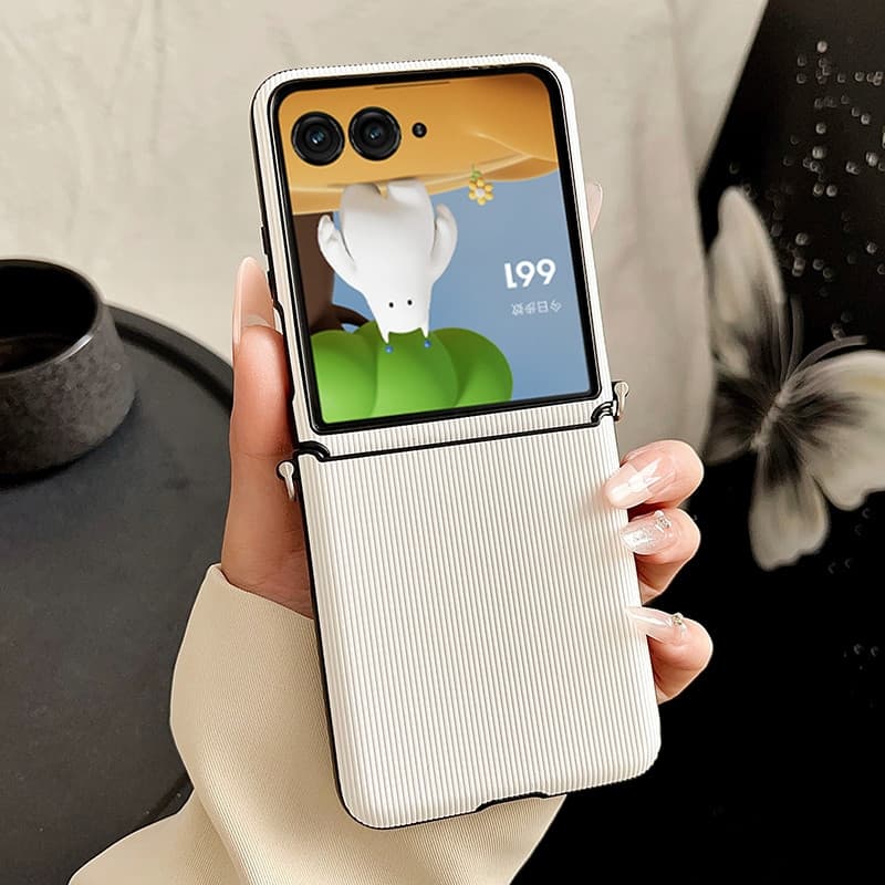 Razr2024 Capa Para Motorola Razr 50 Ultra 60 Plus 2024 Fivela Lateral Listras Verticais À Prova De Choque Dura Celular