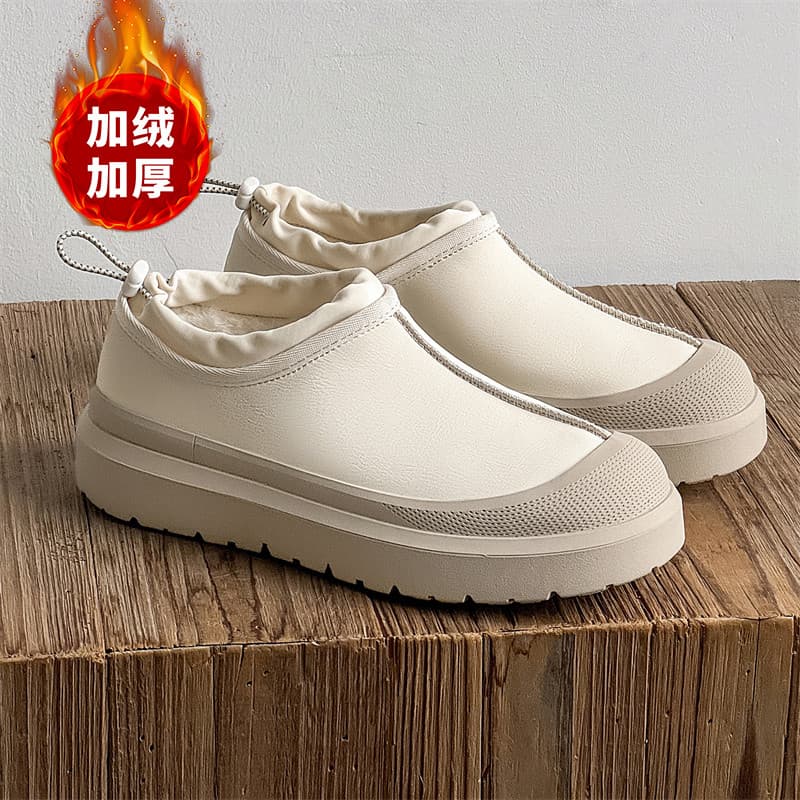Botas de neve de inverno estilo celebridade, homens, mulheres, mesmo estilo, forro de lã, mocassins grossos, sola grossa