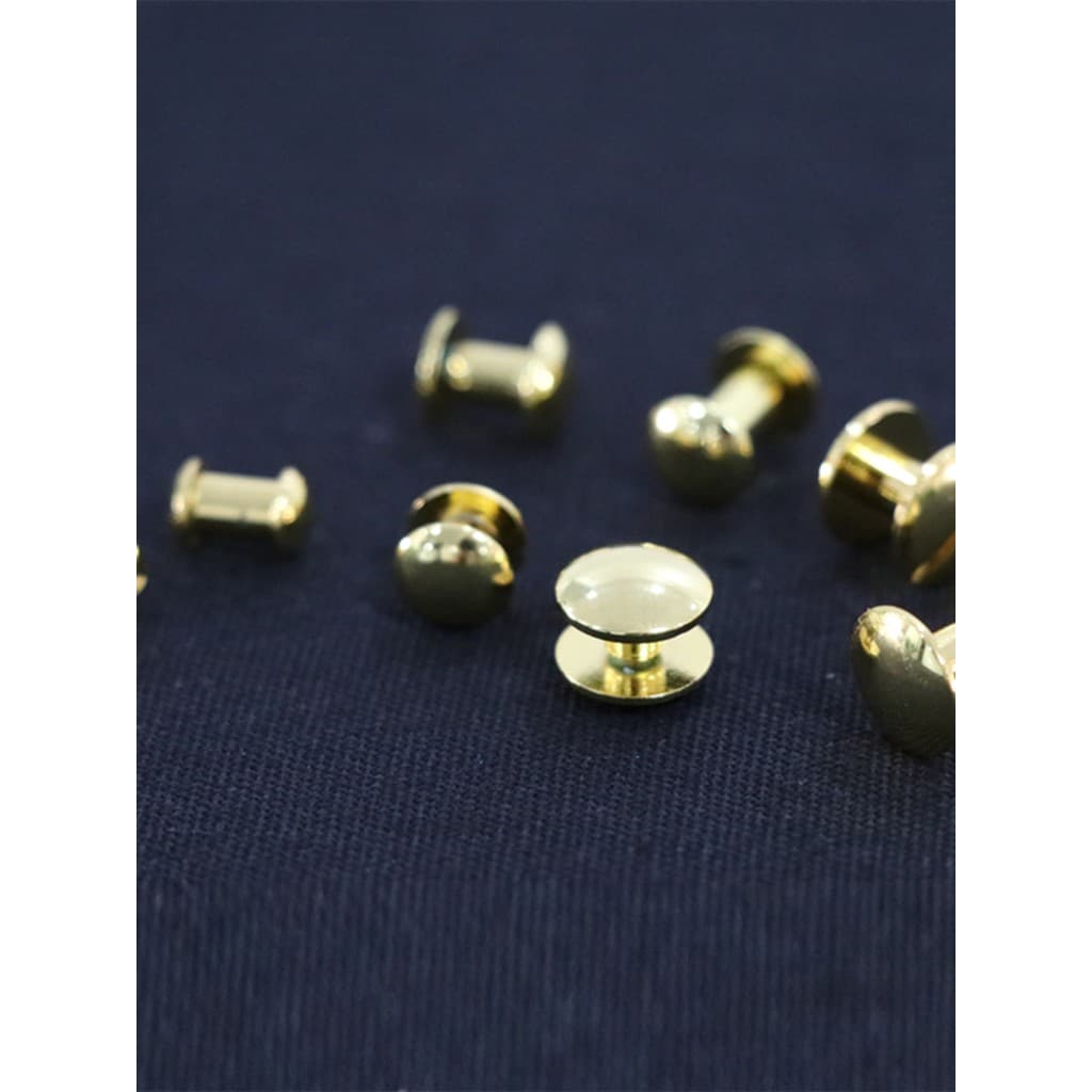 Superfície de arco de bronze prego em forma de I roda de unhas cinto criança-mãe parafuso diy artesanal couro bens bagag