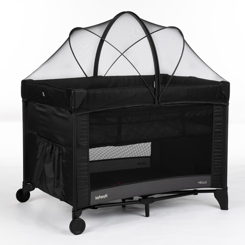 Berço portátil desmontável Hello Infanti cor Preto Noite