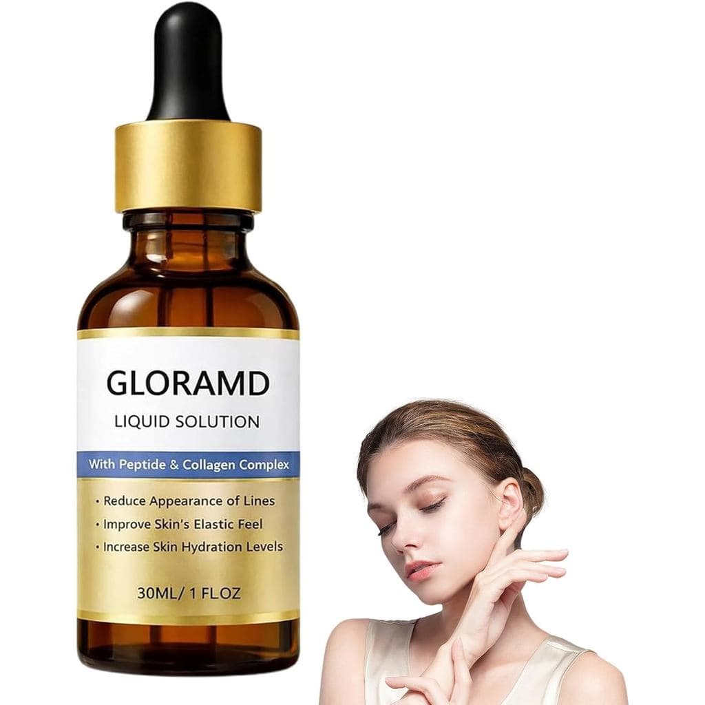 Sérum Lifting Facial GloraMD, Sérum Facial Líquido GloraMD com Complexo de Peptídeos e Colágeno, Sérum Hidratante Anti-I