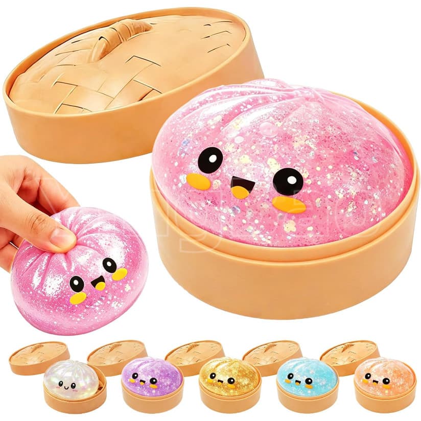Squishy Do Bolinho Brilho , Colorido Esmaga Bolas Estresse Com Vaporizador , Massa Macia Da Descompressão Aperto