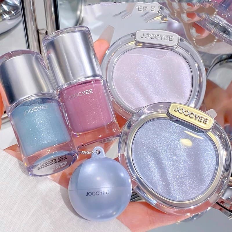 Joocyee enzima cor Aurora série cristal claro brilho labial brilho de água verão lábio esmalte Blush alto brilho estudan