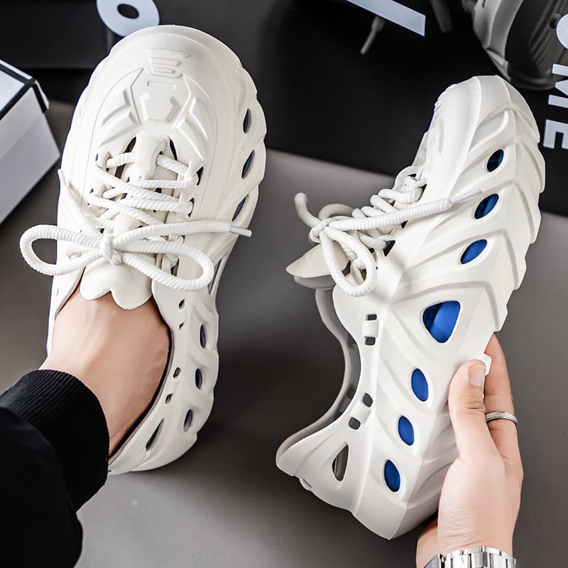 EVA buraco sapatos masculinos verão exterior Wear antiderrapante sola macia toe-toe sandálias de praia esportes de sola