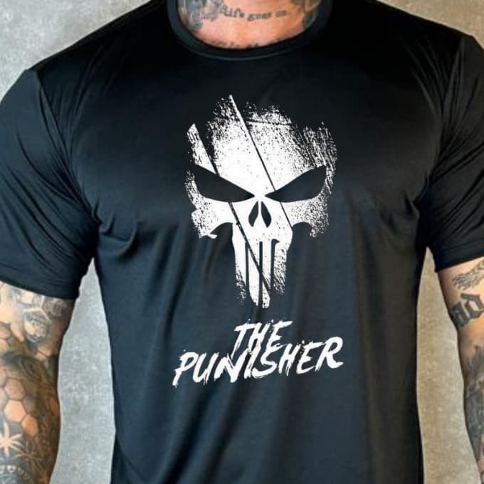 Camiseta Justiceiro Dry Fit Proteção UV 50+
