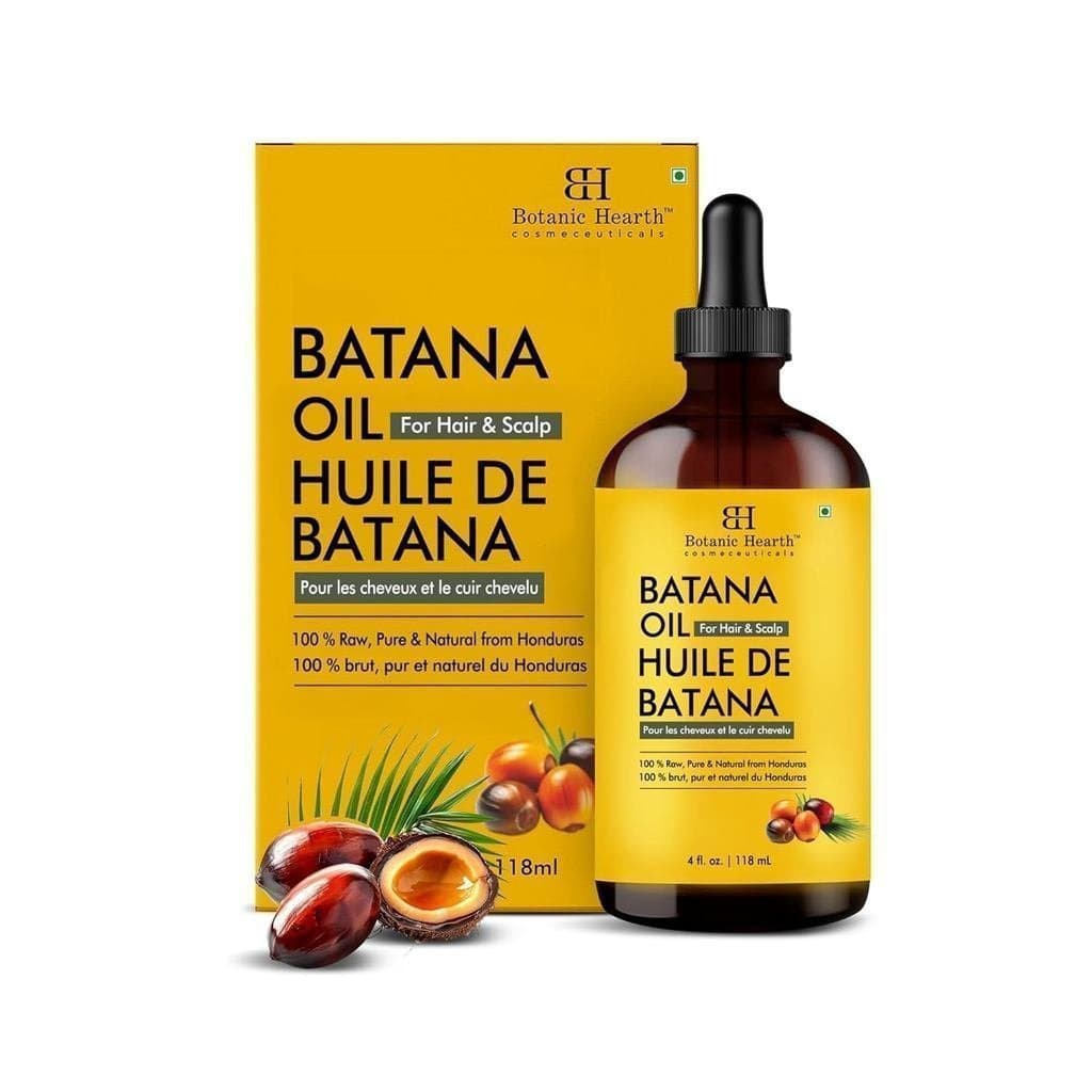 Óleo essencial para cuidados capilares à base de plantas, o óleo de Batana promove o crescimento do cabelo. |       Óleo