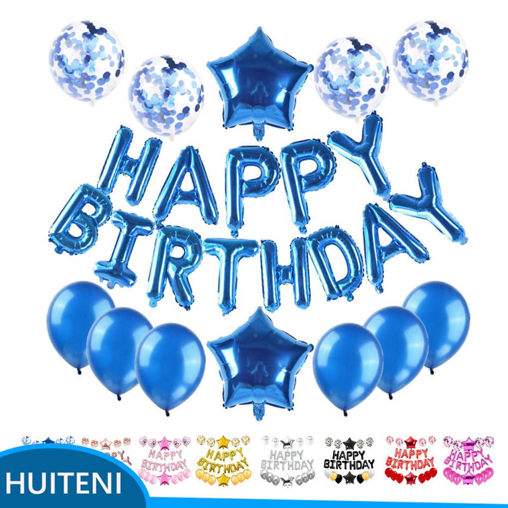 1/2 Aniversário Conjunto De Balões De Filme De Alumínio Feliz Festa Estrela Decorações Adereços Kit