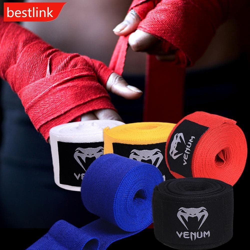 BESTLINK 1 Par 1.5M/3M/5M Bandagens De Boxe Esportes Sanda Muay Thai Treinamento Auto-Adesivo Micro Elástico Ligação Mão