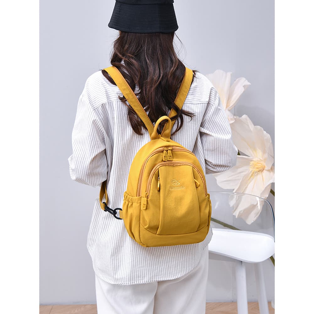 Mini mochila leve pequeno lazer leve pequena mochila feminina viagem ao ar livre saco de peito mochila dupla utilização