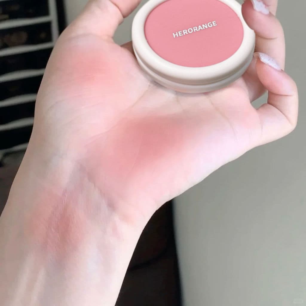 Lindo tão lindo!Pasta de feijão em pó damasco blush paleta cor retrátil monocromático blush expandido cor blush roxo bai