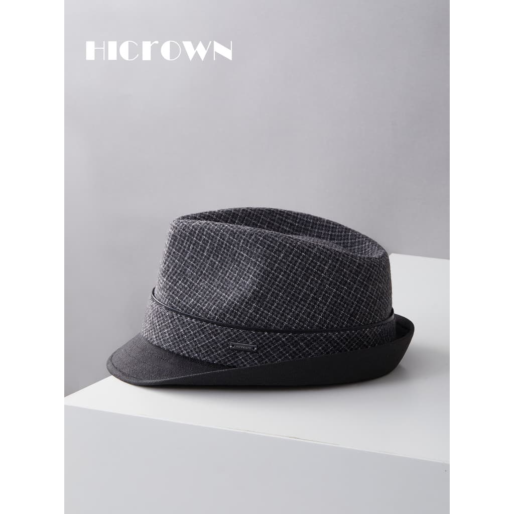 Homens outono inverno novo estilo moda lã Jazz chapéu europeu americano estilo britânico cavalheiro grande circunferênci