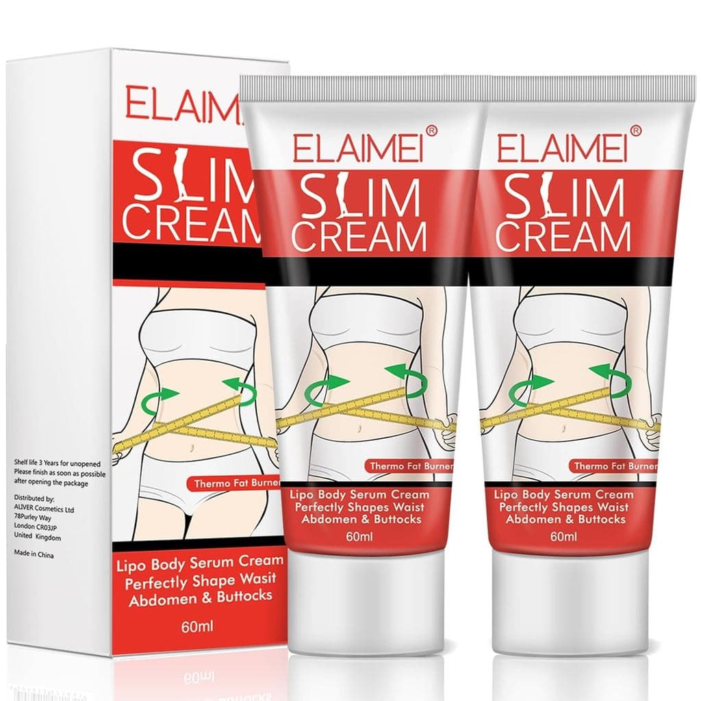 Creme Quente, 2 pacotes de Creme Emagrecedor - Creme Queimador de Gordura Corporal para Barriga, Cintura e Glúteos, Perf