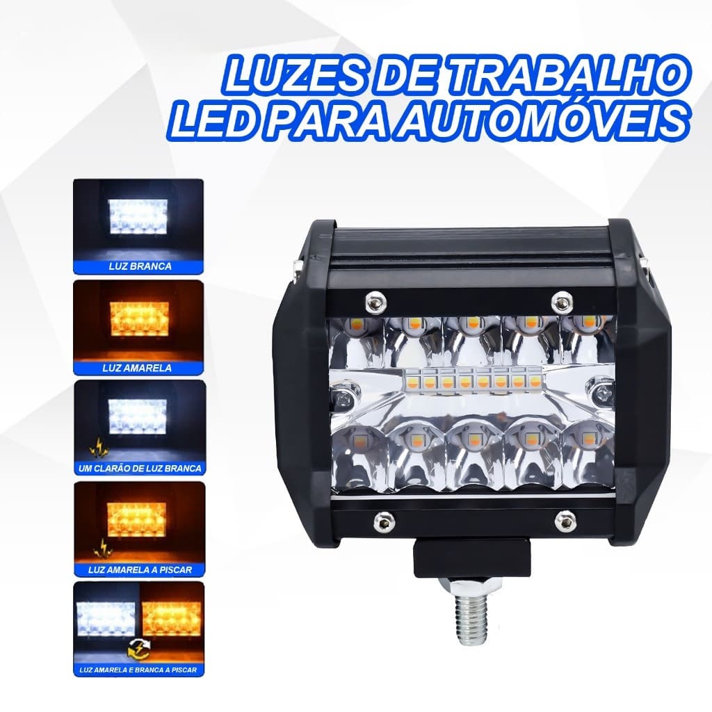 Faróis De Luz De Trabalho Do Carro Para Caminhão SUV 5 Modos Offroad Lâmpada À Prova Dwaterproof Água LED Carros Luzes B