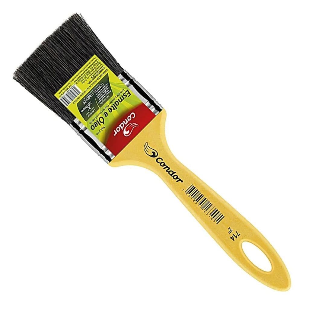Pincel Trincha Média 2" Cerdas Pretas Modelo 714 Condor