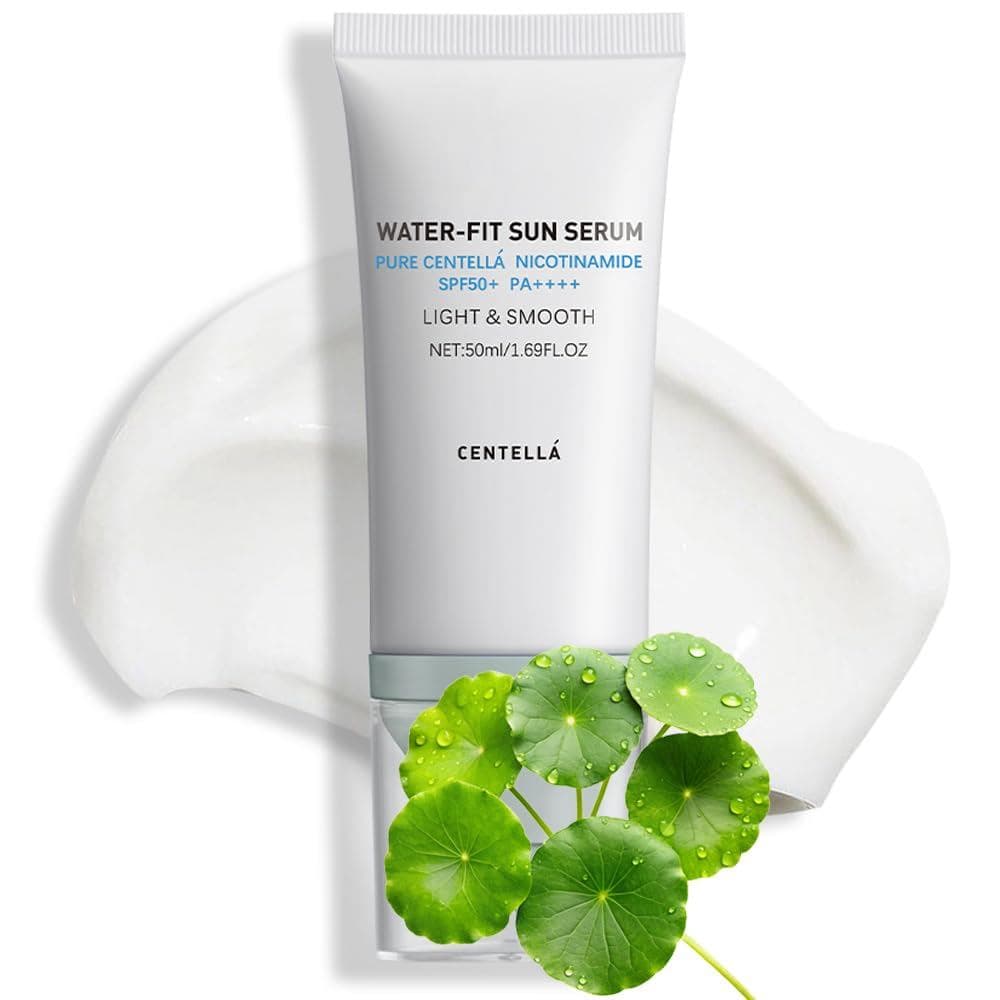 BAISEN DIARY Protetor Solar Centella SPF 50 PA++++, Sérum Solar Hyalu Cica Water-Fit, Protetor Solar Leve com Centella A