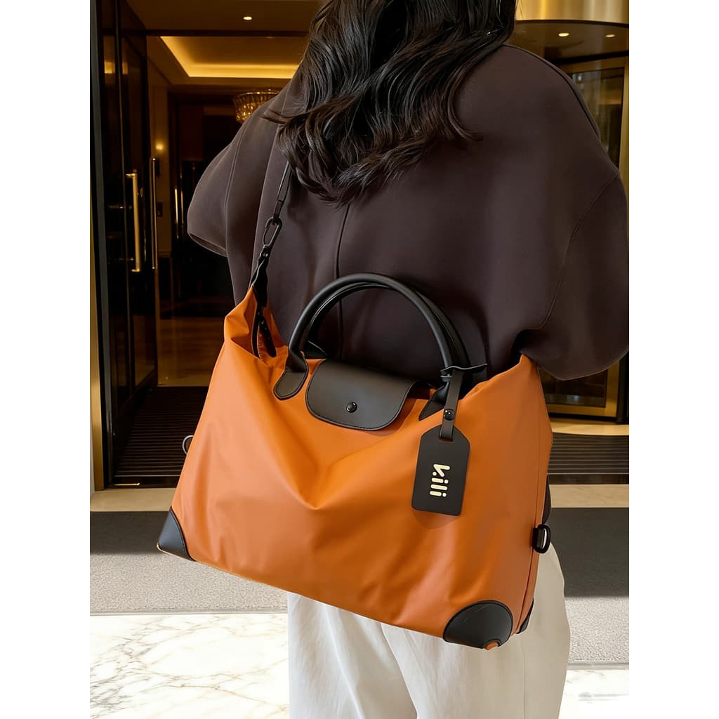 2026 novo estilo bolsa de viagem de embarque de curta distância feminina leve bolsa de bagagem de viagem de negócios mas