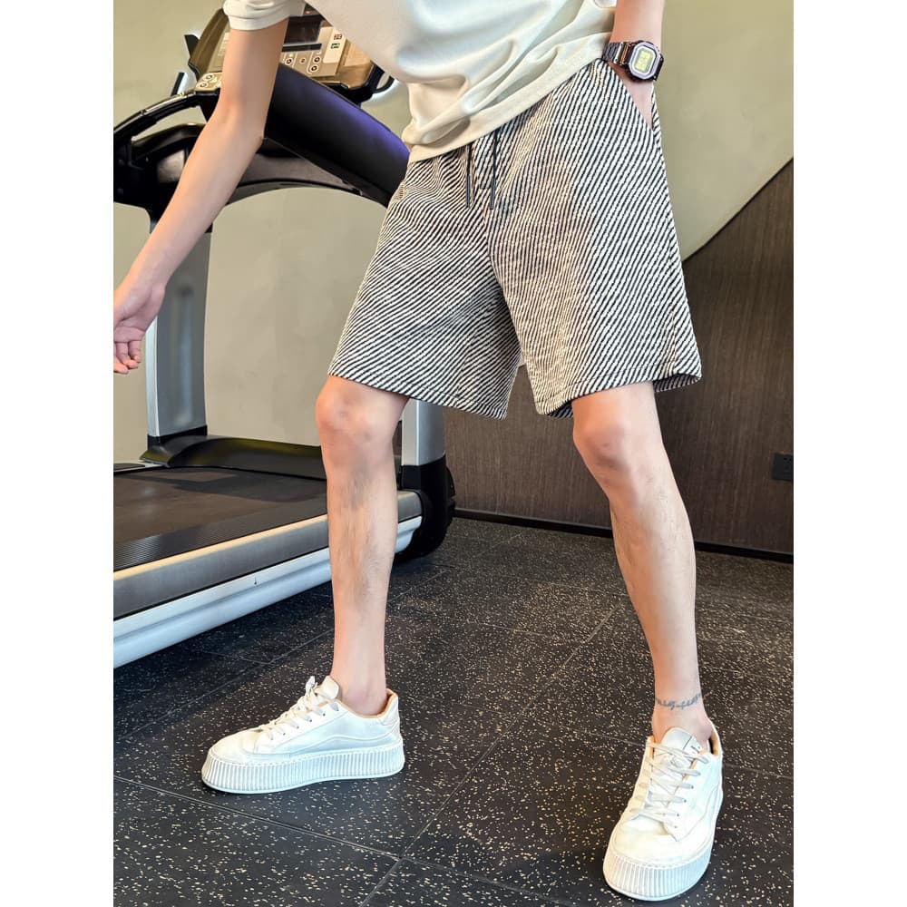 Shorts listrados de alta qualidade masculino verão Street Wear plâncton bonito calças de cinco pontos 2025 novo estilo m