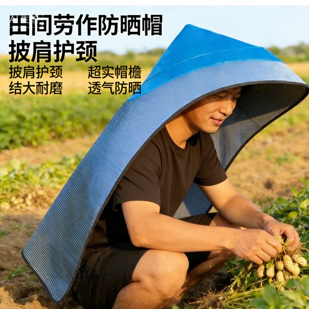 Agricultores trabalham ao ar livre chuva ou chuva chapéu de dupla utilização capa de pesca chapéu isolamento térmico chá