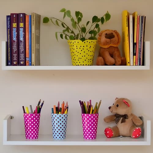 Kit 2 Prateleira Nicho Parede MDF 90x18cm Expositor Coleções Enfeites Livros Organizador Decorativo