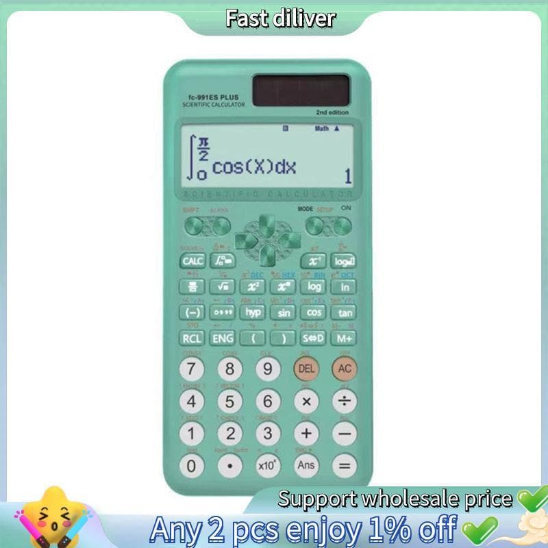Para Alunos E Professores Da Escola 417 Funções Movidos A Energia Solar 991ES PLUS-2a Calculadora Científica D