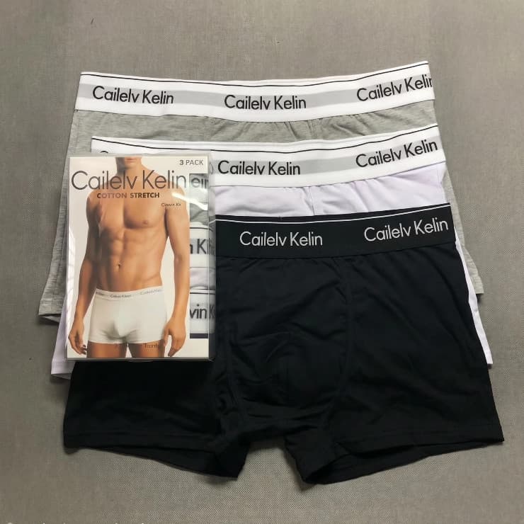 Cuecas boxer masculinas (pacote com 3) material de alta qualidade 100% algodão