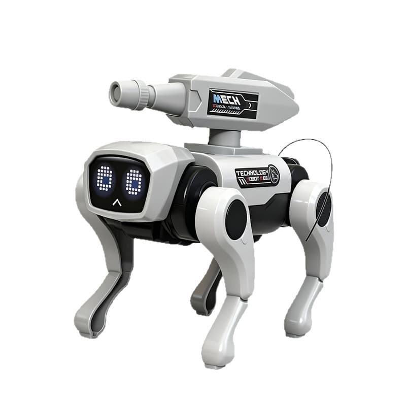 Educação científica crianças controle remoto mecânico cão robô montagem do cão brinquedo gato jardim de infância estudan