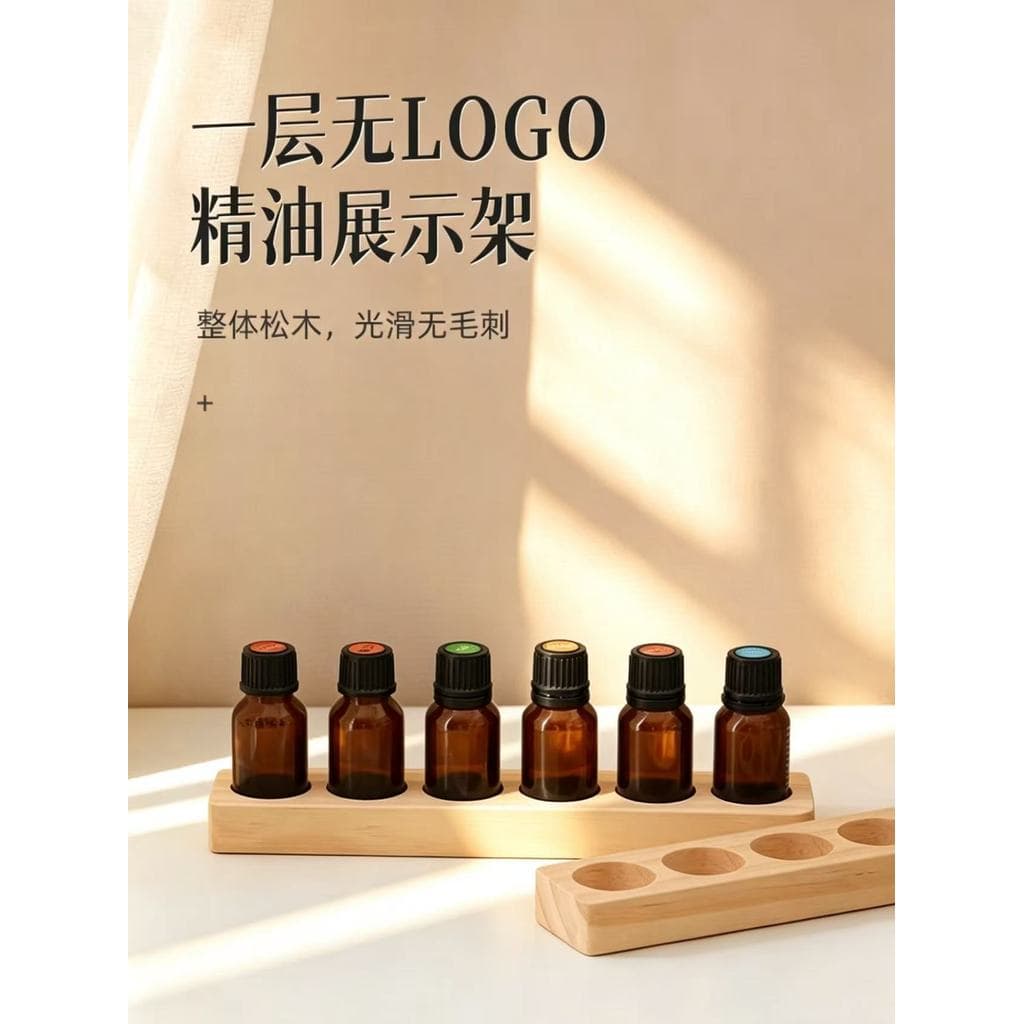 Suporte de exibição de óleo essencial de camada única 6 compartimentos Desktop organizar armazenamento 15ML Sub-embalage