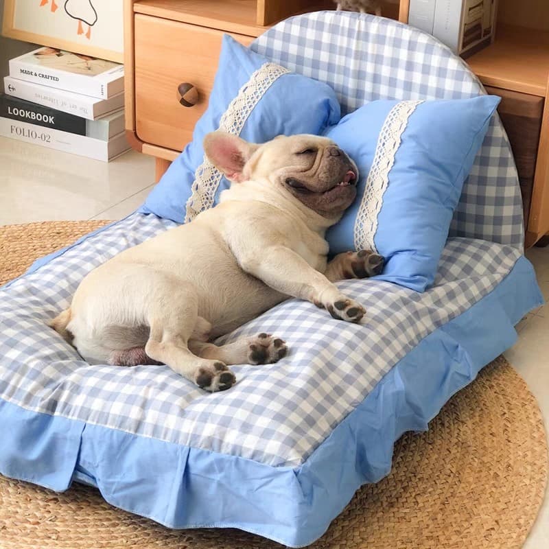 Ins estilo princesa totalmente removível lavável cama para animais de estimação canil cama para gatos cama para cães mac