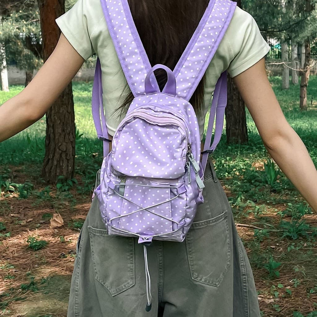 2026 estilo coreano novo estilo verão bolinhas náilon piquenique montanhismo saco à prova dwaterproof água ao ar livre m