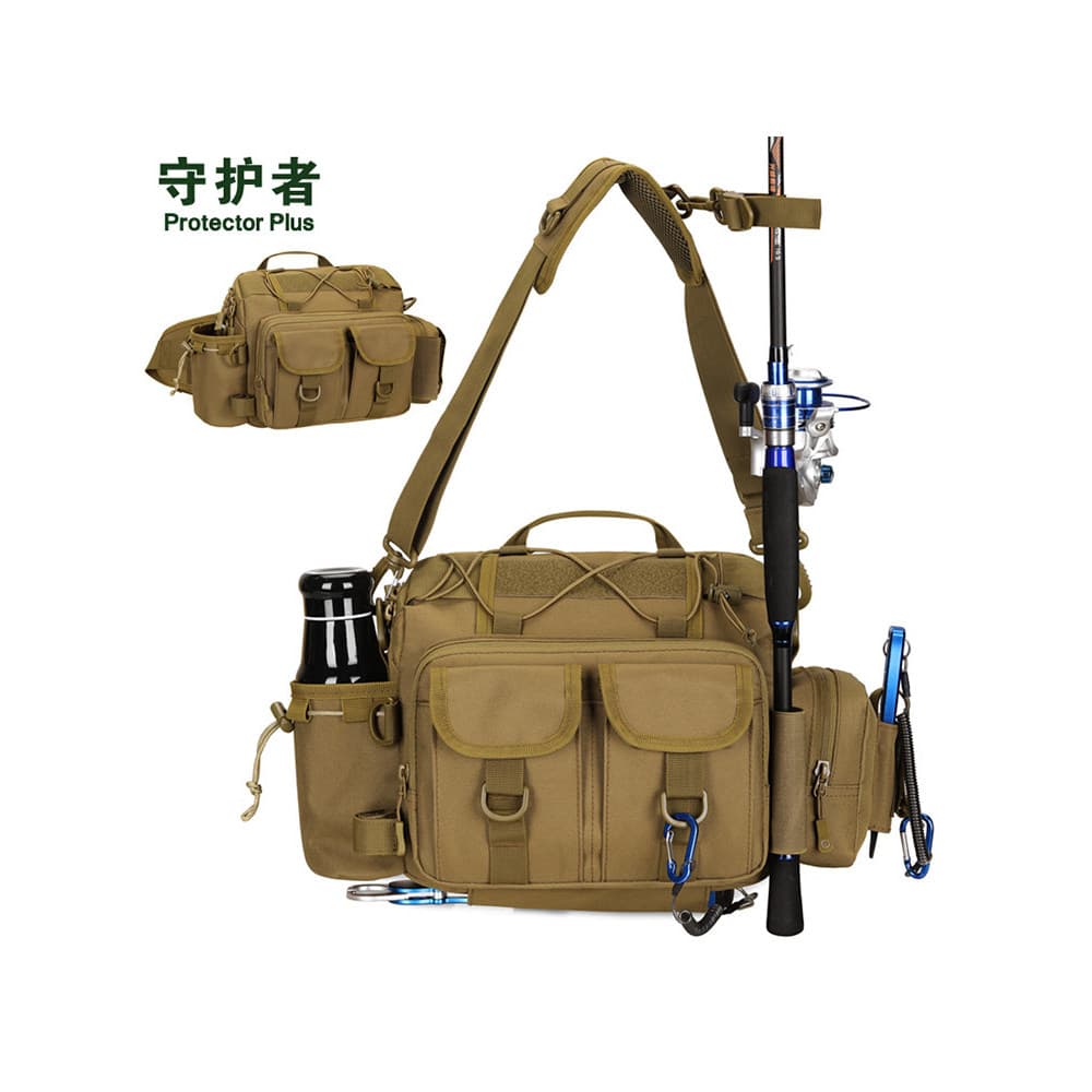 Guardian multifuncional saco de cintura masculino Cross-corpo ombro armazenamento mochila vara saco livre equipamento de