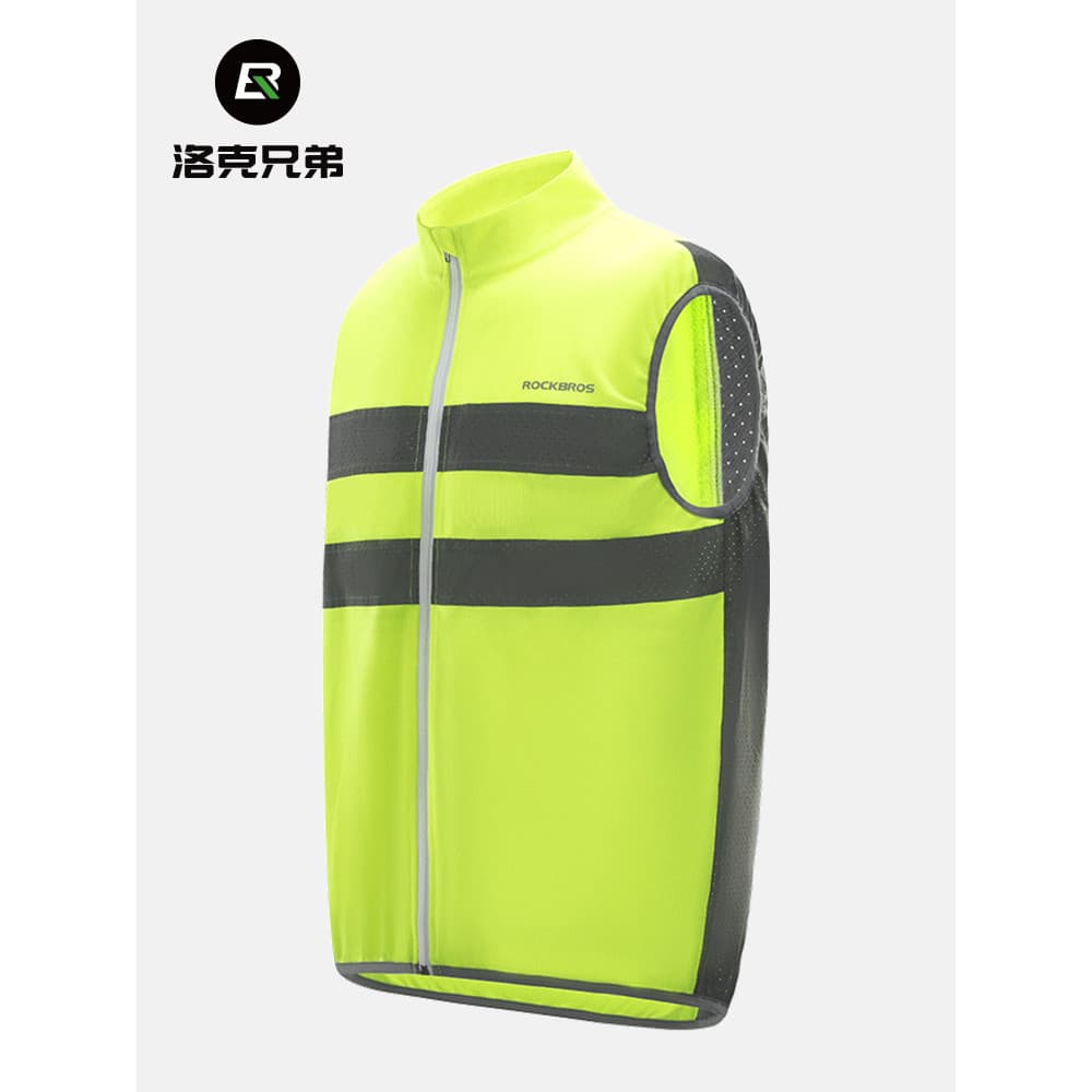 Rock irmãos reflexivo ciclismo colete camisa de ciclismo luminosa aviso colete bicicleta noite equitação noite correndo