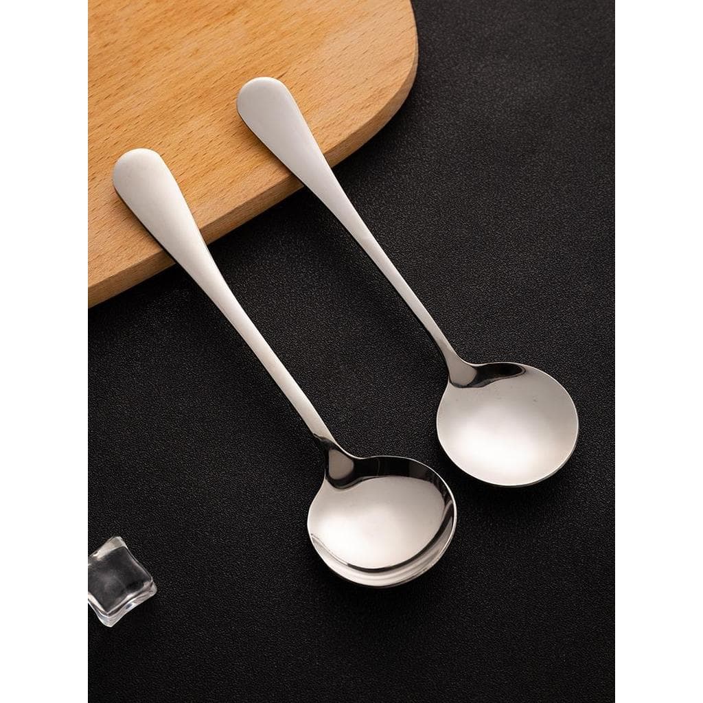 Colher de aço inoxidável doméstico criativo bonito colher de mesa coreano adulto colher comer sopa beber alça longa colh