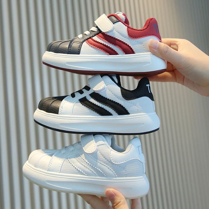 Crianças crianças sapatos masculinos 2026 novo estilo primavera estilo na moda meninos tênis meninos bebê sapatos branco