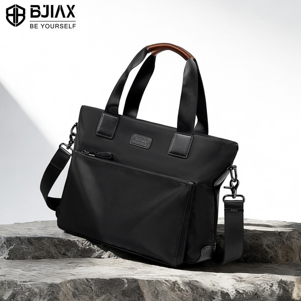 Homens Bolsa Horizontal Business Casual Bolsa Nylon Oxford Pano Lona Bolsa Ombro Messenger Bolsa Maleta